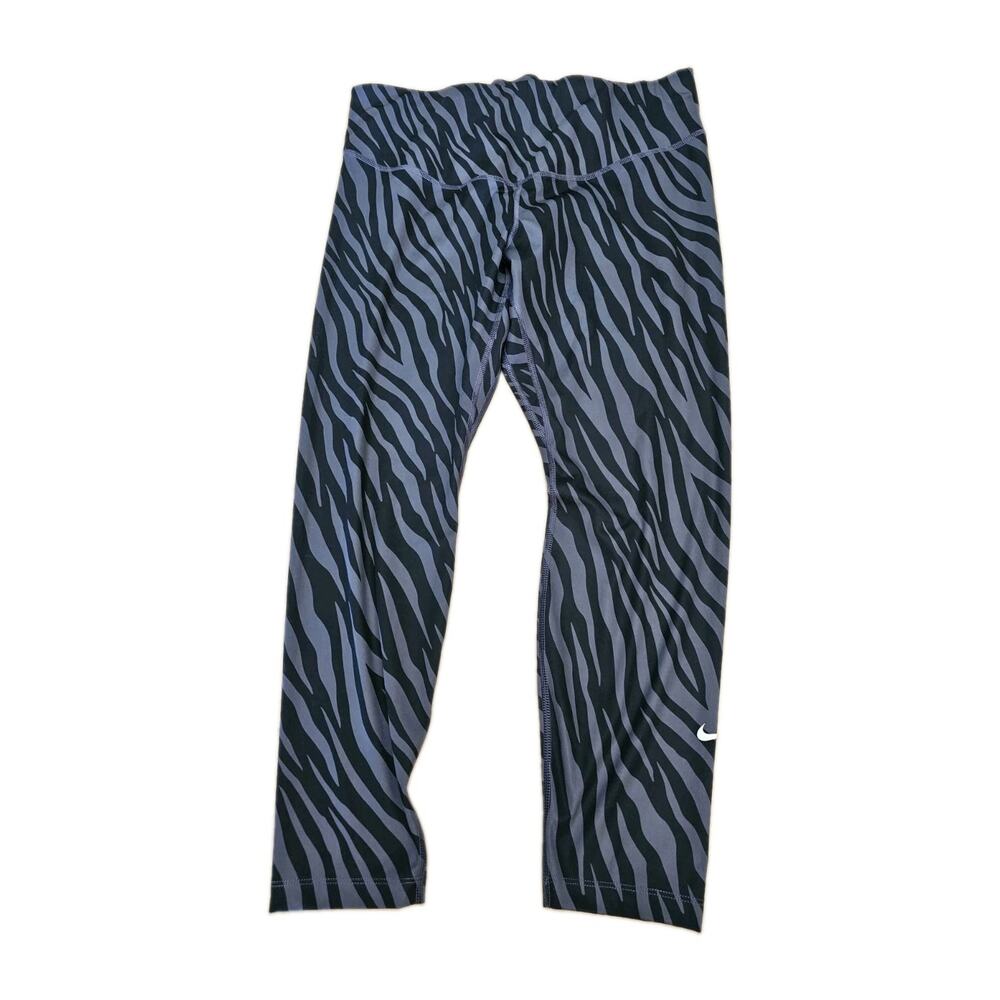 Nike One Tight Fit Plus Size Training Leggings Womens 1X Zebra Print Yoga